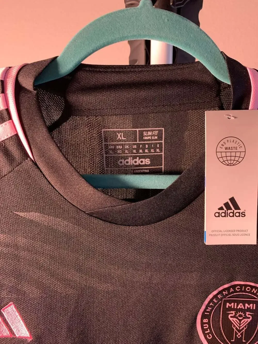 Adidas Inter Miami CF 23/24 Away Messi #10 Soccer Jersey XL Black Pink